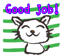 Brush cat.(English version) sticker #1835985