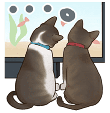 omame, azuki beans, and families sticker #1836108