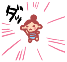 happy-go-lucky girl sticker #1837700