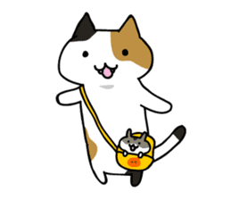 Pouch and Pokke(cat and a hamster) sticker #1838732