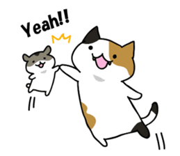 Pouch and Pokke(cat and a hamster) sticker #1838735