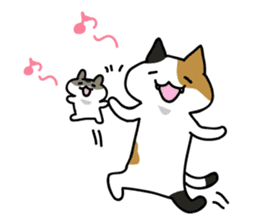 Pouch and Pokke(cat and a hamster) sticker #1838740