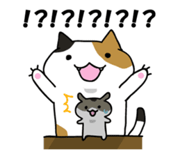 Pouch and Pokke(cat and a hamster) sticker #1838745