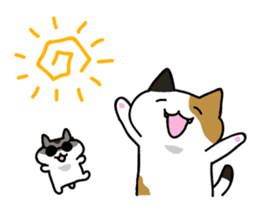 Pouch and Pokke(cat and a hamster) sticker #1838746