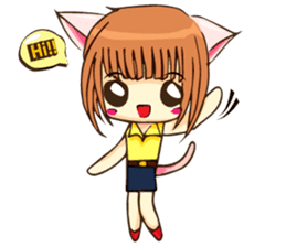 Ratto the Cat and a girly gang sticker #1840051