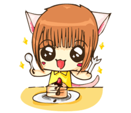 Ratto the Cat and a girly gang sticker #1840059