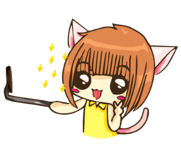 Ratto the Cat and a girly gang sticker #1840064