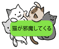 talk obstacle cat sticker #1840531
