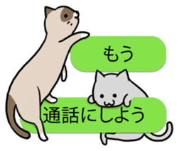 talk obstacle cat sticker #1840570