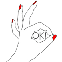 simple hand sticker #1840611