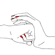 simple hand sticker #1840620