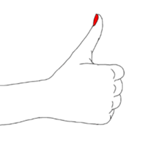 simple hand sticker #1840630