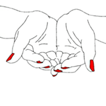 simple hand sticker #1840639