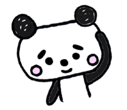 Eyebrows cute panda (English version) sticker #1840733