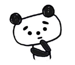 Eyebrows cute panda (English version) sticker #1840737