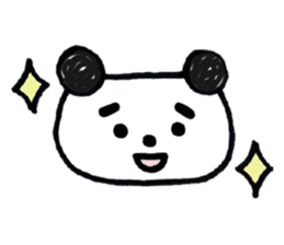 Eyebrows cute panda (English version) sticker #1840739