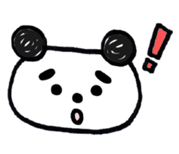 Eyebrows cute panda (English version) sticker #1840742