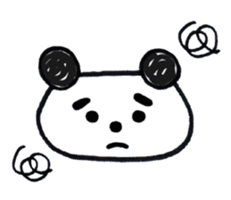 Eyebrows cute panda (English version) sticker #1840743