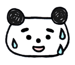Eyebrows cute panda (English version) sticker #1840744