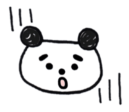 Eyebrows cute panda (English version) sticker #1840746