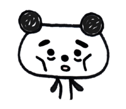 Eyebrows cute panda (English version) sticker #1840747