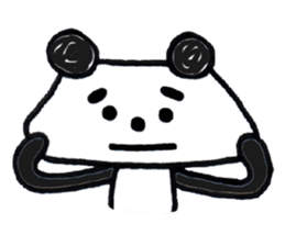 Eyebrows cute panda (English version) sticker #1840748