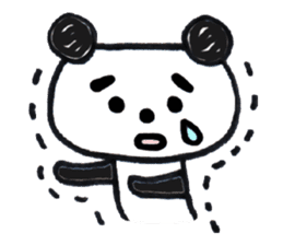 Eyebrows cute panda (English version) sticker #1840749