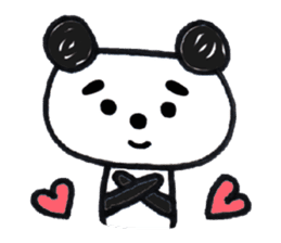 Eyebrows cute panda (English version) sticker #1840751