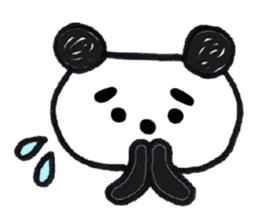 Eyebrows cute panda (English version) sticker #1840753