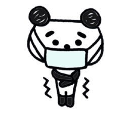 Eyebrows cute panda (English version) sticker #1840755