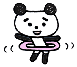 Eyebrows cute panda (English version) sticker #1840760