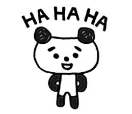 Eyebrows cute panda (English version) sticker #1840761
