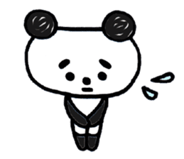 Eyebrows cute panda (English version) sticker #1840762