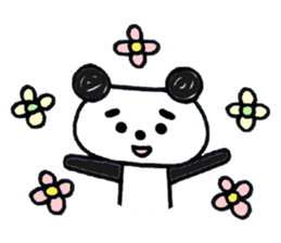 Eyebrows cute panda (English version) sticker #1840767