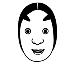 Noh mask of Japan sticker #1842014