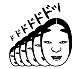 Noh mask of Japan sticker #1842024