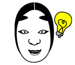 Noh mask of Japan sticker #1842042