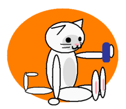 chick & cat sticker #1843794