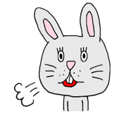 Negative rabbit Mary. sticker #1844082