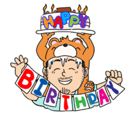 Orange bear and bearded man second. sticker #1844658