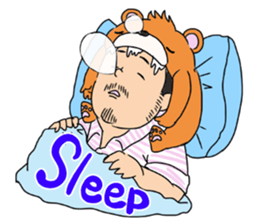 Orange bear and bearded man second. sticker #1844660