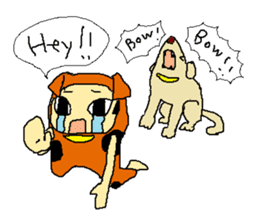 dog costume / INUYAMASAN sticker #1845177