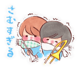 Brass Band Club -for swing girls- sticker #1845354