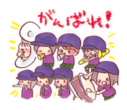 Brass Band Club -for swing girls- sticker #1845378