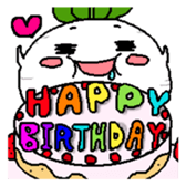 And his companions digital radish-kun sticker #1846486