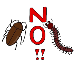 many insects words sticker #1847608