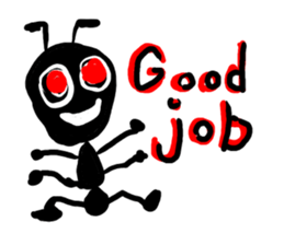 Cute ant boy. sticker #1847825