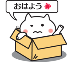 The balloon and box cat sticker #1848673