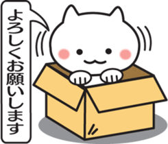 The balloon and box cat sticker #1848683