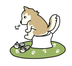 cute husky dogs sticker #1853055